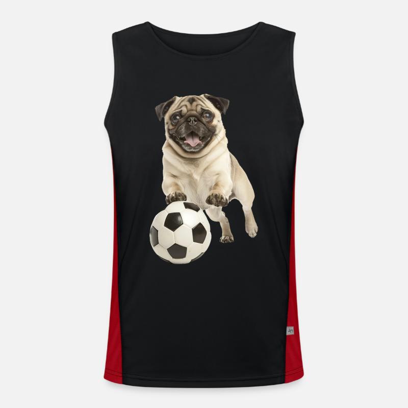 Mops Funktionelles Kontrast-Tank Top für Männer 