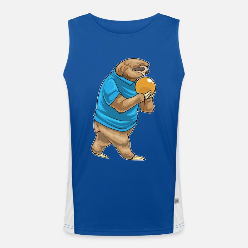 Faultier Bowling Bowlingkugel Funktionelles Kontrast-Tank Top für Männer 