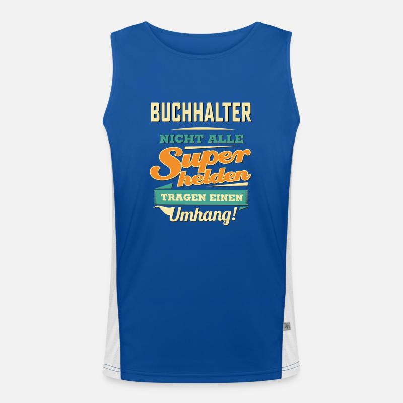 Superhelden Umhang - Buchhalter - RAHMENLOS Beruf Funktionelles Kontrast-Tank Top für Männer 