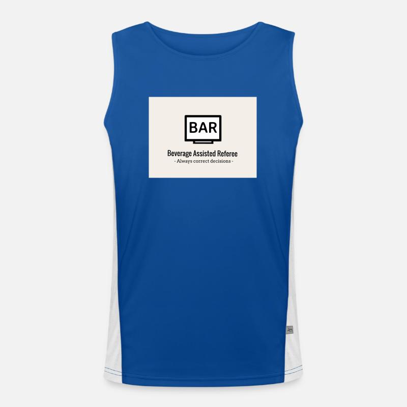 BAR BEVERAGE ASSISTED REFEREE Men's Functional Contrast Tank Top 