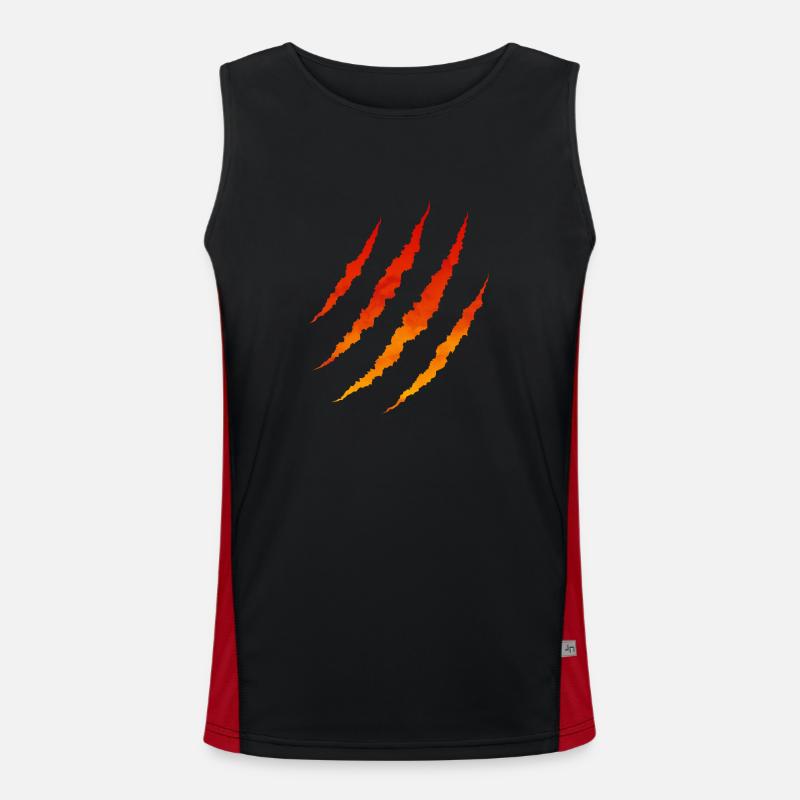 Fire scratches Men's Functional Contrast Tank Top 