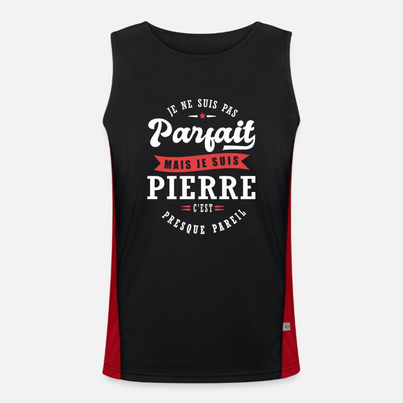 Pierre Parfait Cadeau prenom pierre Débardeur respirant contrasté Homme 