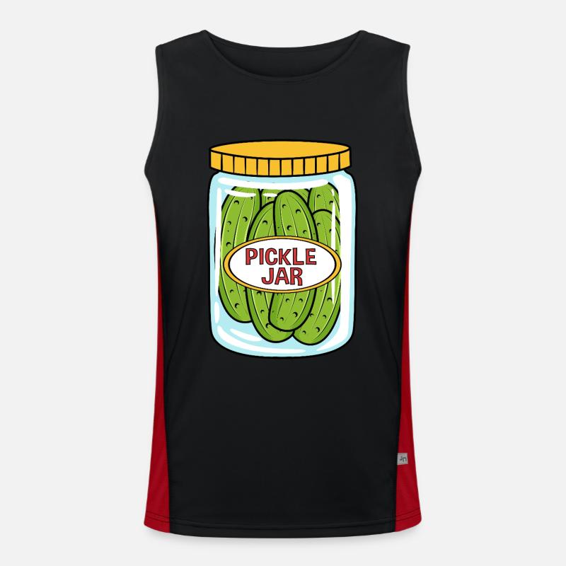 Cornichon Concombre Concombre Débardeur respirant contrasté Homme 