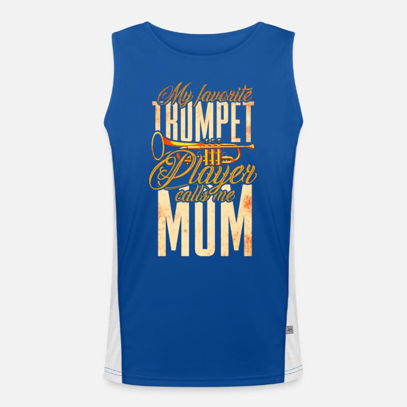 Trompete Mutter Blasmusik Funktionelles Kontrast-Tank Top für Männer 