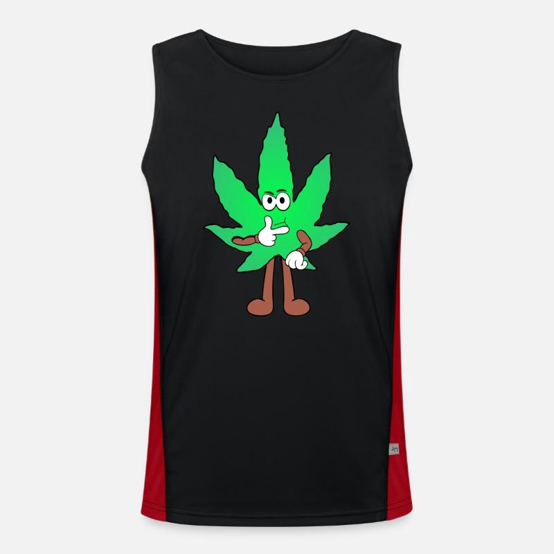 Der Bloom - Weed Cannabis Stoned Hanf Marihuana Funktionelles Kontrast-Tank Top für Männer 