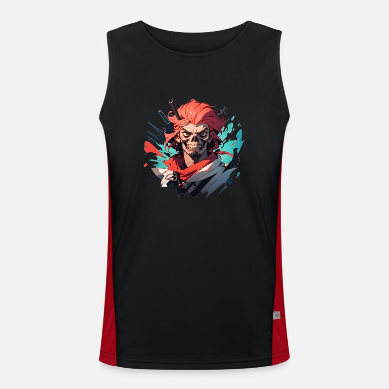 Pirat Funktionelles Kontrast-Tank Top für Männer 