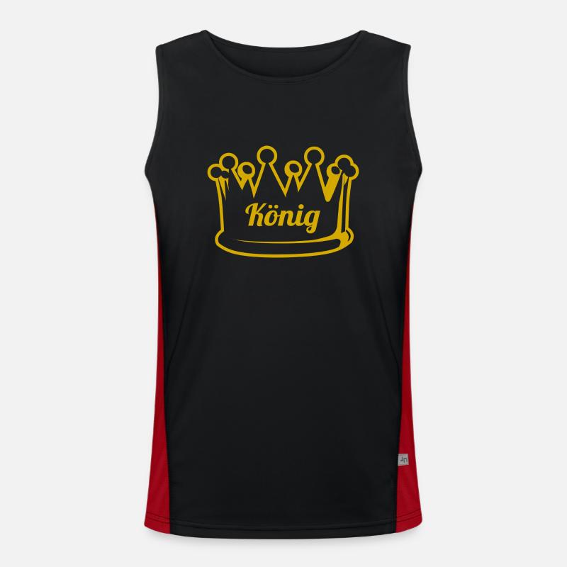 king Men's Functional Contrast Tank Top 