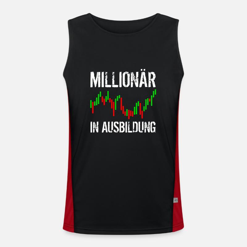 Millionär in Ausbildung Funktionelles Kontrast-Tank Top für Männer 