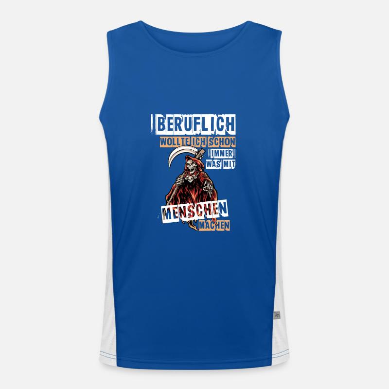 Beruflich Sensenmann Funktionelles Kontrast-Tank Top für Männer 
