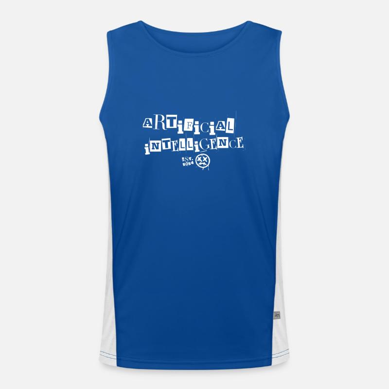 AI Künstliche Intelligenz Funktionelles Kontrast-Tank Top für Männer 