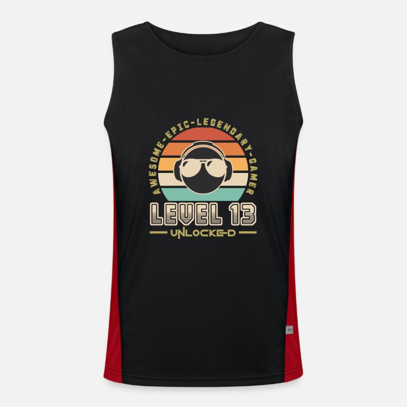 Stufe 13 Funktionelles Kontrast-Tank Top für Männer 