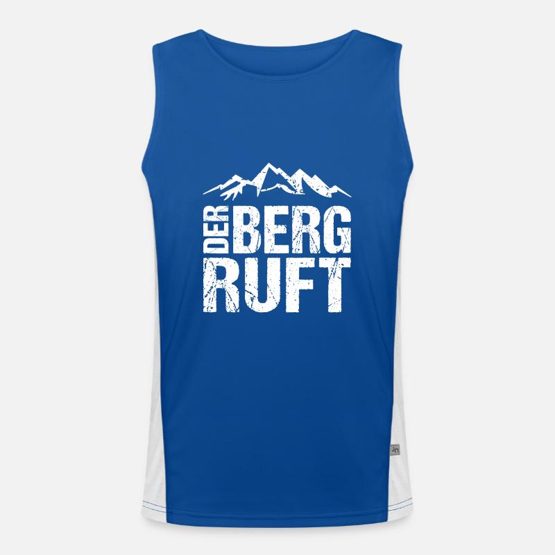 Der Berg Ruft Wandern Berge Funktionelles Kontrast-Tank Top für Männer 