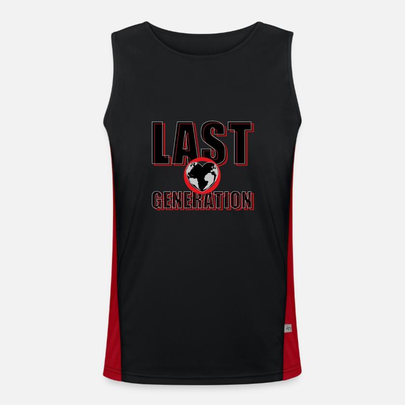 Letzte Generation - Stolz auf Klimaschutz Funktionelles Kontrast-Tank Top für Männer 