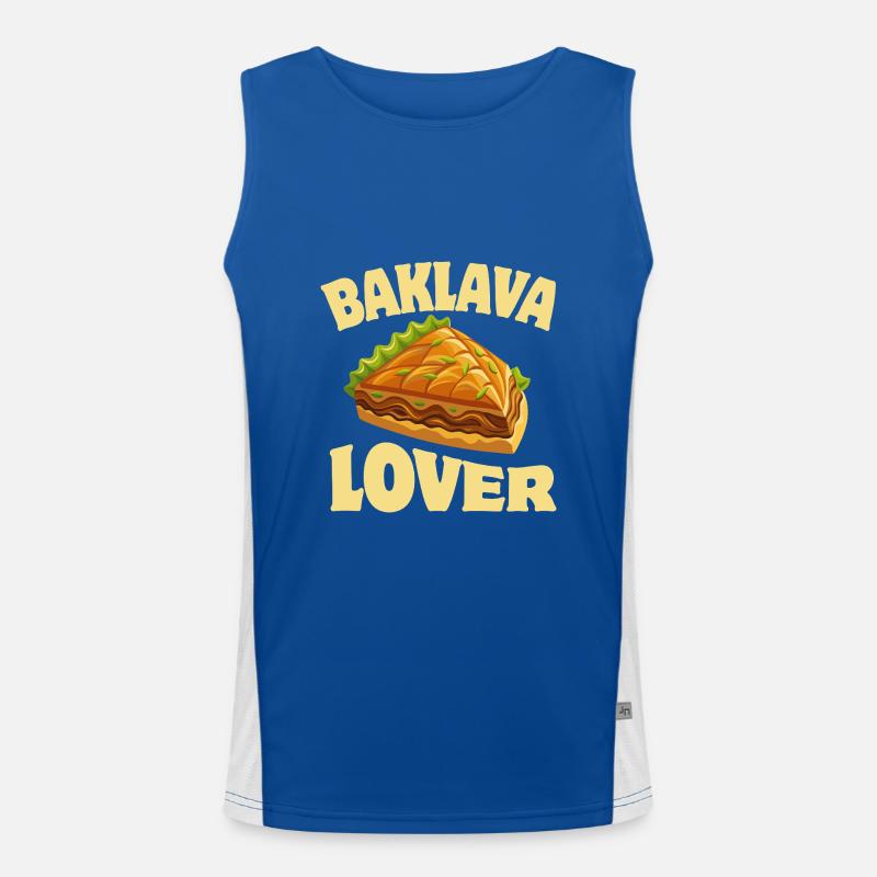 Baklava Lover - Dessert - Dire Débardeur respirant contrasté Homme 