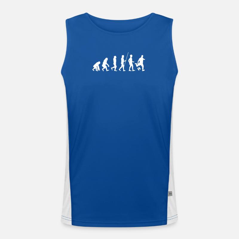 Fußball Evolution Funktionelles Kontrast-Tank Top für Männer 