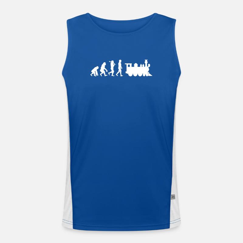 Evolution Railway Locomotive Men's Functional Contrast Tank Top 
