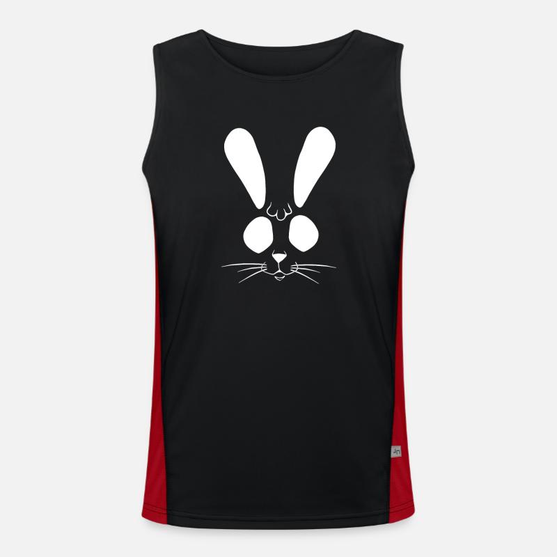 Rabbit Easter - Men's Functional Contrast Tank Top  - black/red