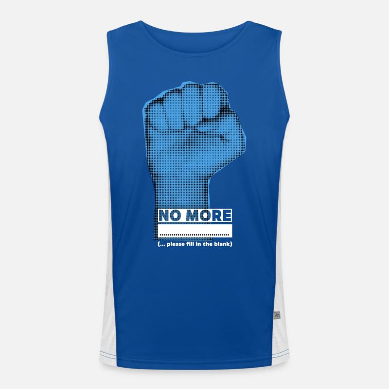 Geballte-Faust, Protestieren, Protest Spruch Funktionelles Kontrast-Tank Top für Männer 