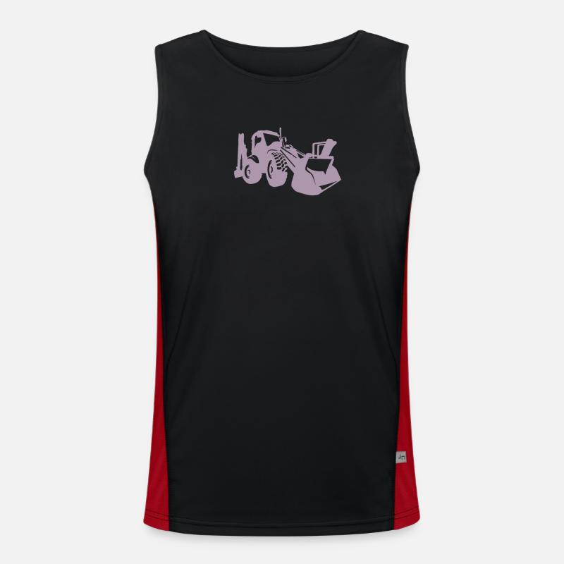 Excavator driver Wheel loader Excavator Men's Functional Contrast Tank Top 