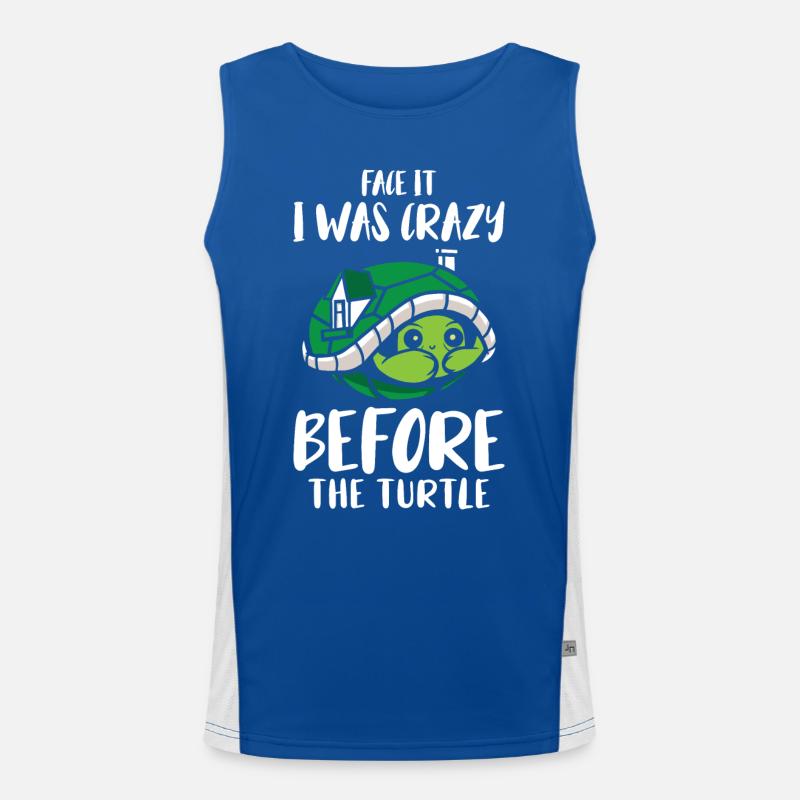 Face it, I was crazy before the Turtle Funktionelles Kontrast-Tank Top für Männer 