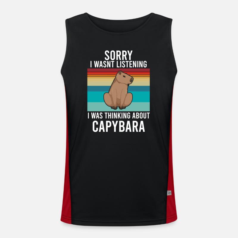 Capybara Funktionelles Kontrast-Tank Top für Männer 