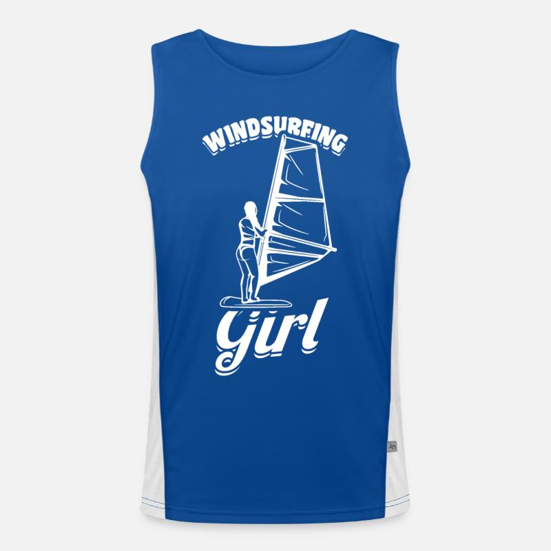 Windsurfer Girl Débardeur respirant contrasté Homme 