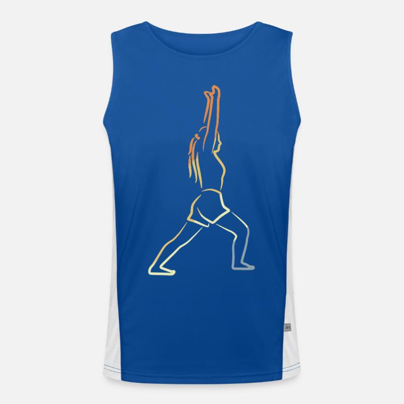 Yogini Vintage Look Débardeur respirant contrasté Homme 
