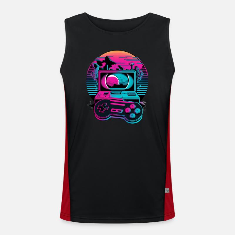 Konsole Controller Gaming Funktionelles Kontrast-Tank Top für Männer 