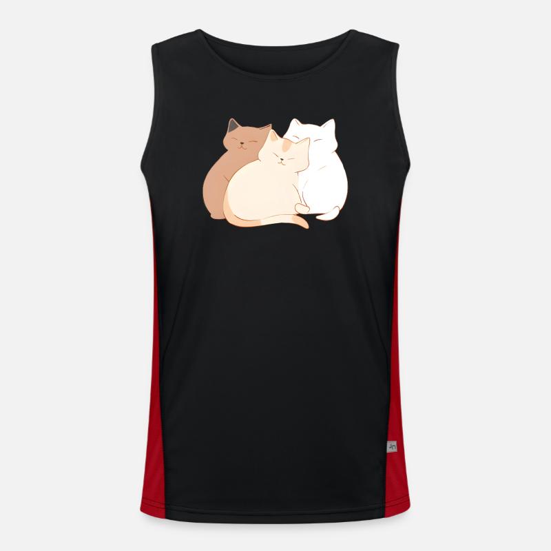 Chilling Cats Men's Functional Contrast Tank Top 