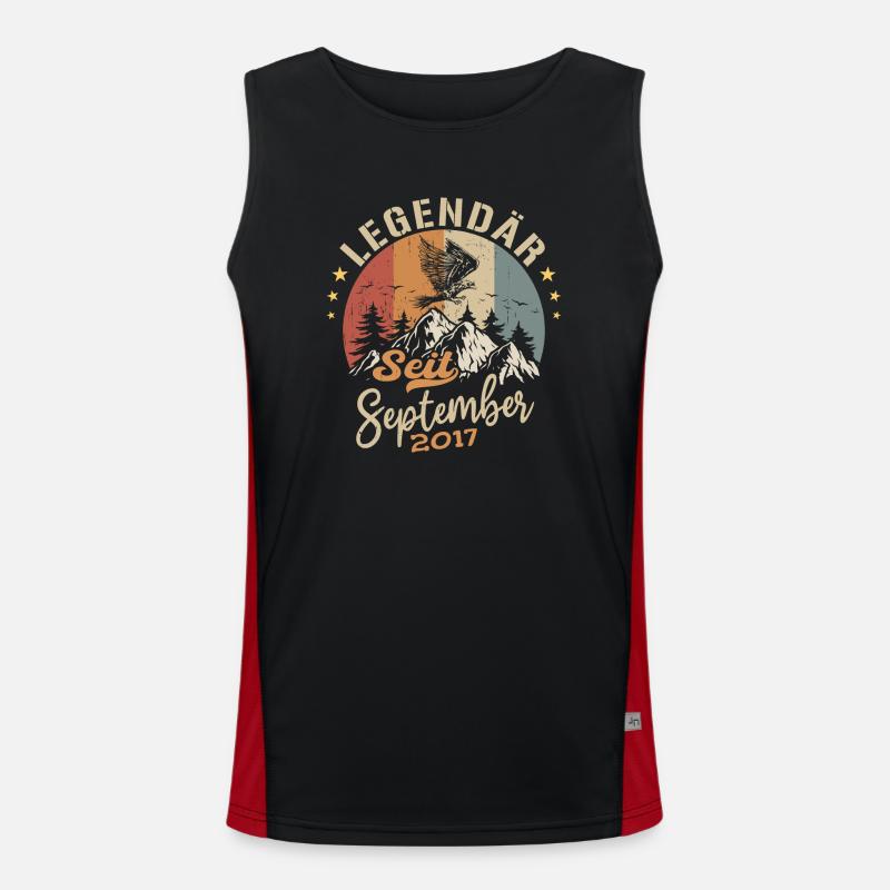 September 2017 - September 2017 Jahrestag 2017 Funktionelles Kontrast-Tank Top für Männer 