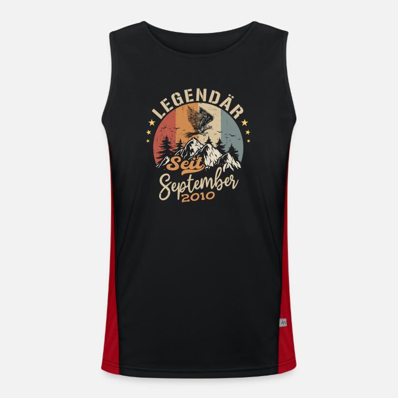 September 2010 - September 2010 Jahrestag 2010 Funktionelles Kontrast-Tank Top für Männer 