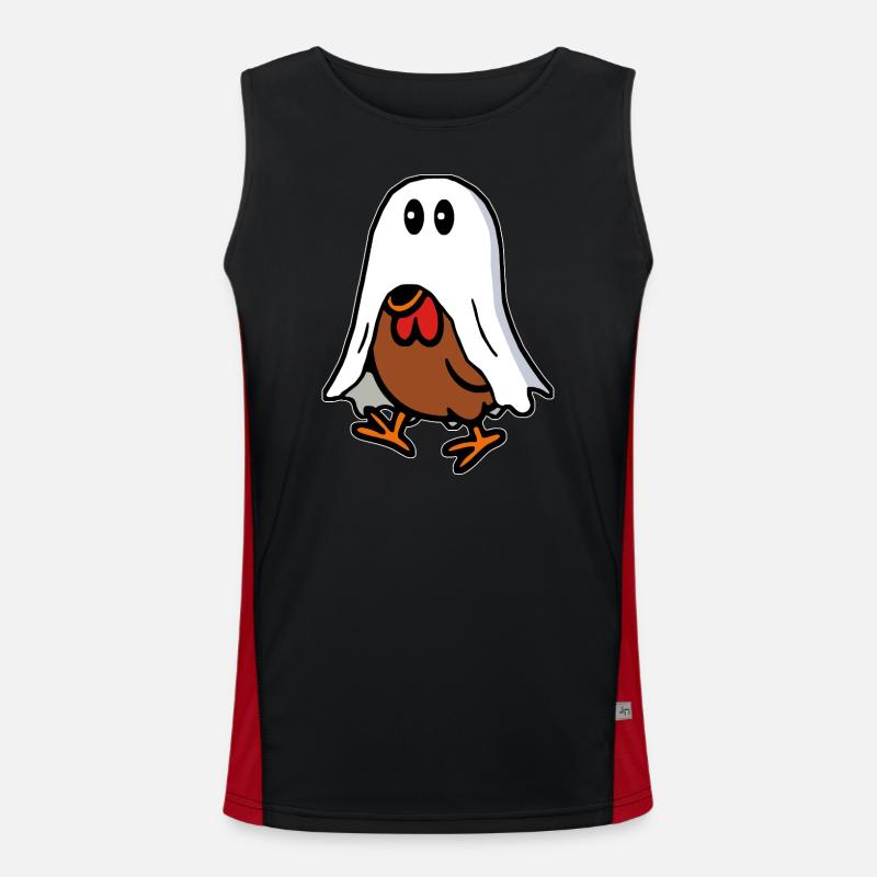 Chicken Ghost Ghost Men's Functional Contrast Tank Top 