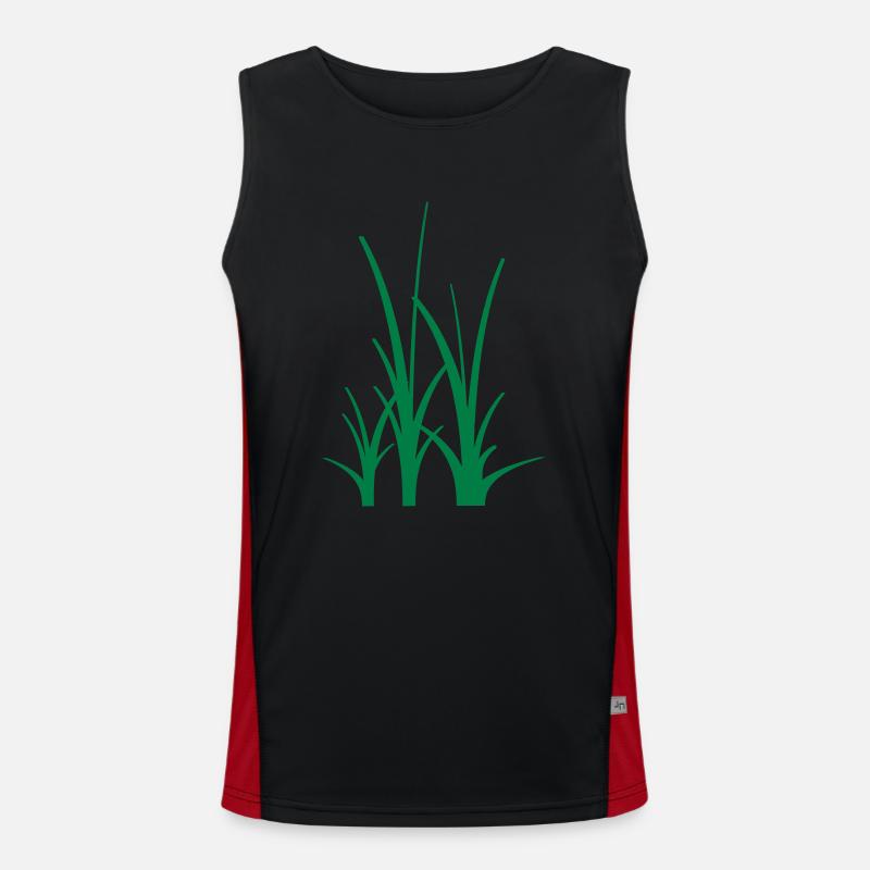 Binary Gras Funktionelles Kontrast-Tank Top für Männer 