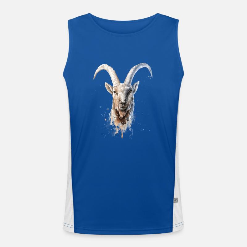 Steinbock Funktionelles Kontrast-Tank Top für Männer 
