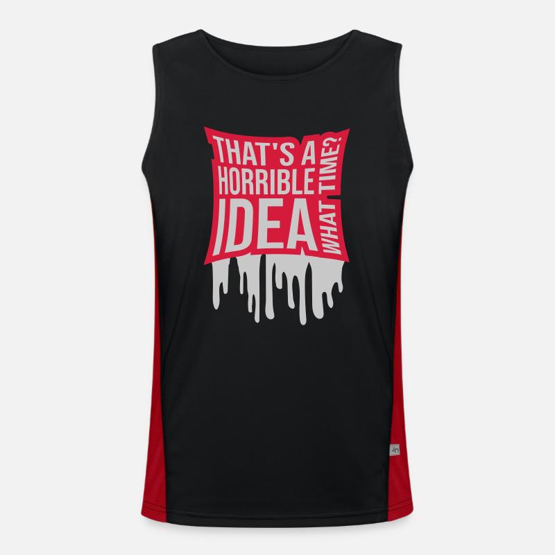 Thats a horrible Idea - Men's Functional Contrast Tank Top  - black/red