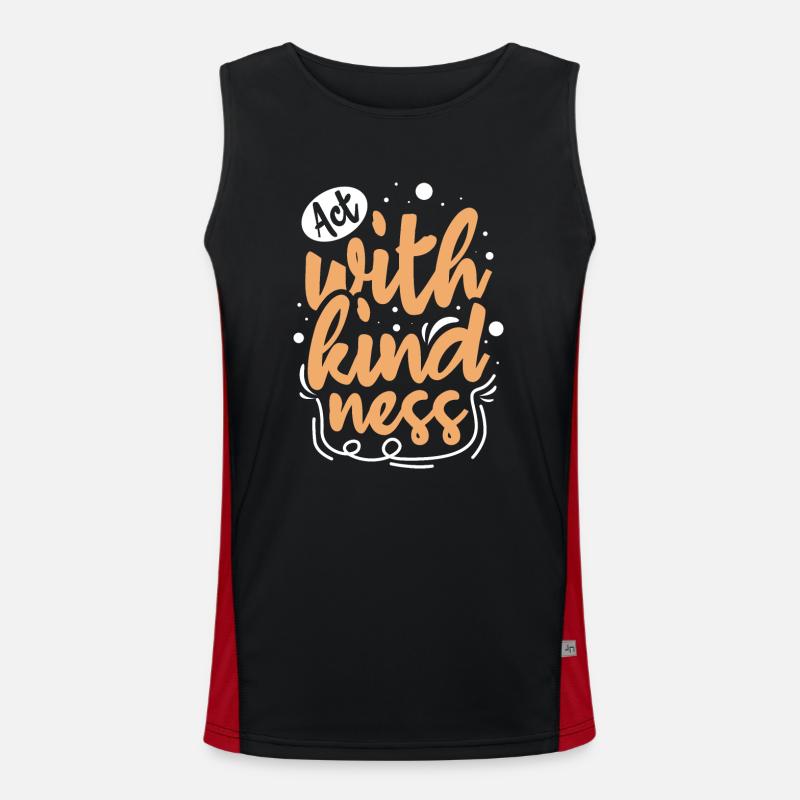 Freundlichkeit Statement Vorbild Geschenk Funktionelles Kontrast-Tank Top für Männer 