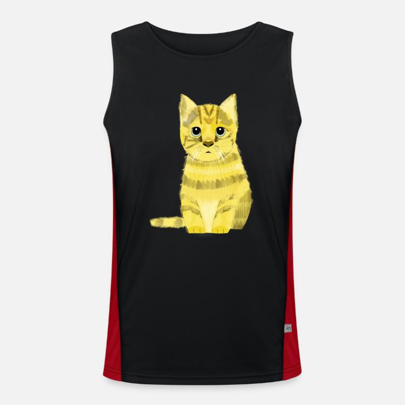 Fortune Cat Men's Functional Contrast Tank Top 