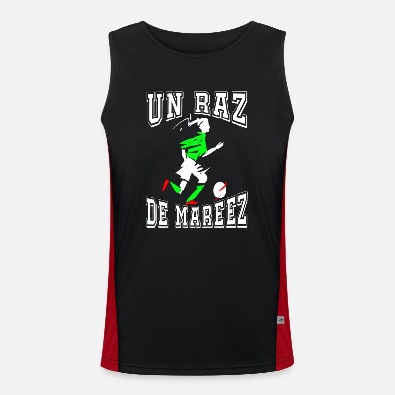 A tidal wave or raz de mareez Mahrez Men's Functional Contrast Tank Top 