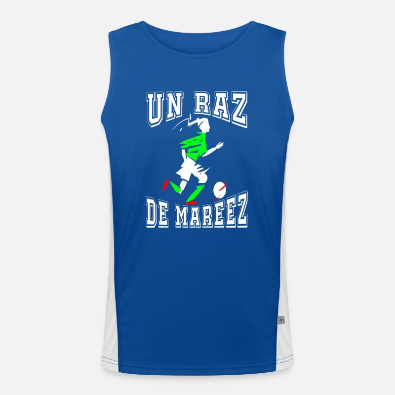 A tidal wave or raz de mareez Mahrez Men's Functional Contrast Tank Top 