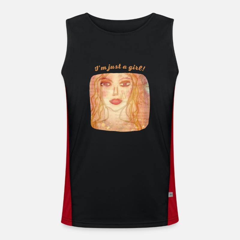 Ich bin nur ein Mädchen! Funktionelles Kontrast-Tank Top für Männer 