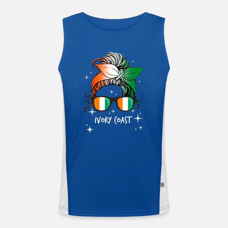 Elfenbeinküste Funktionelles Kontrast-Tank Top für Männer 