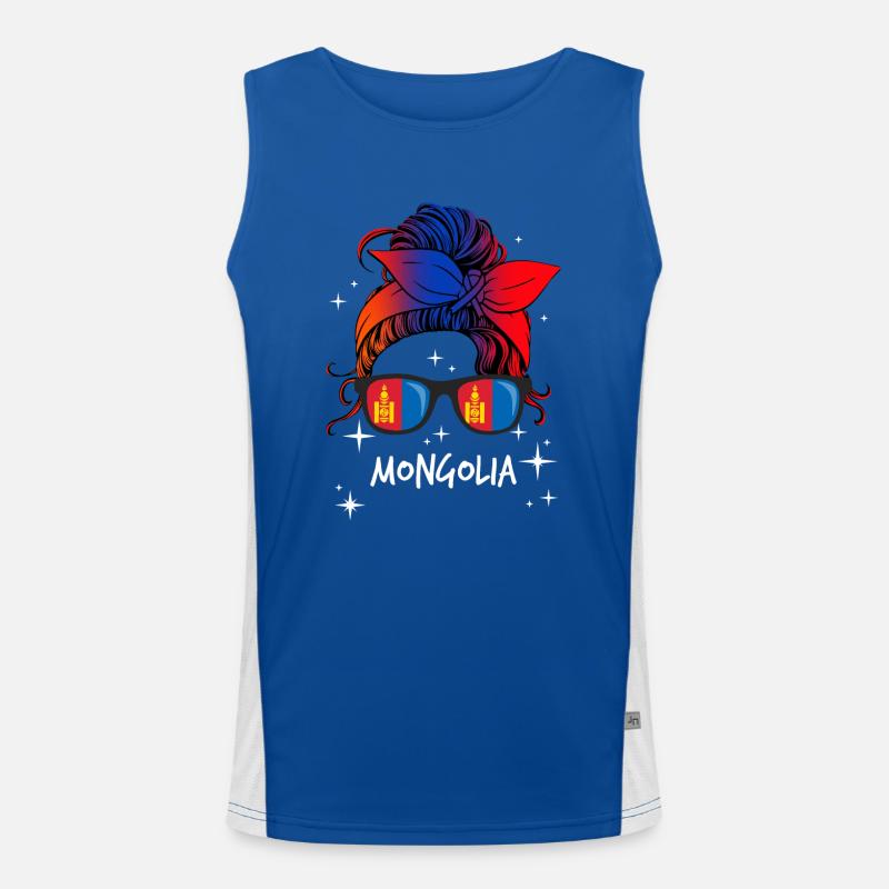Mongolei Funktionelles Kontrast-Tank Top für Männer 