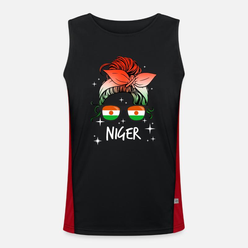 Niger Funktionelles Kontrast-Tank Top für Männer 
