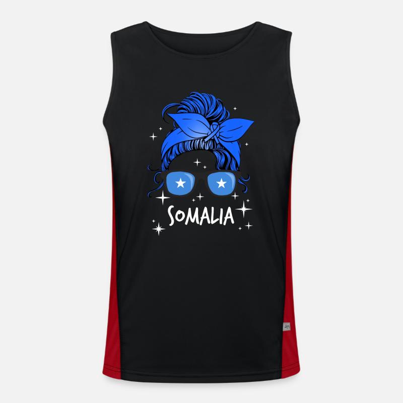 Somalia Funktionelles Kontrast-Tank Top für Männer 