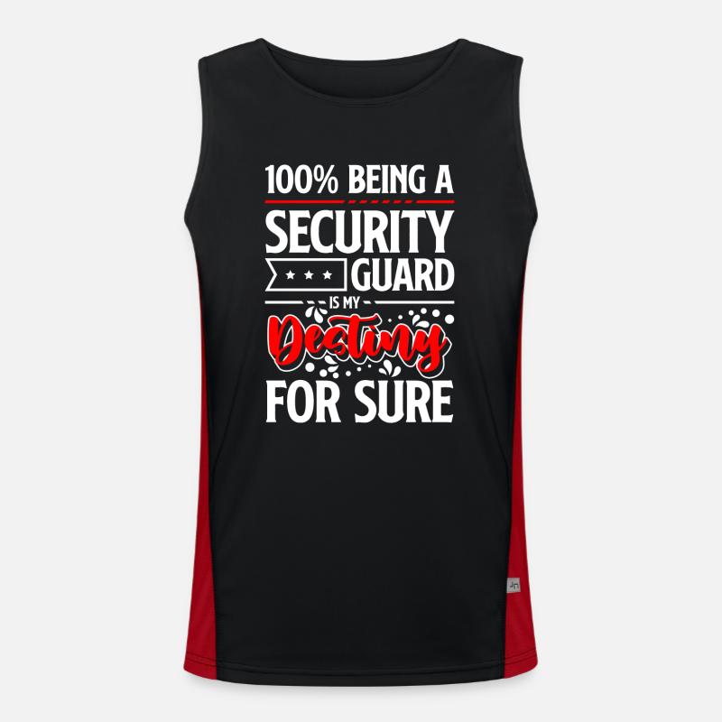 Security guard profession security service work Men's Functional Contrast Tank Top 