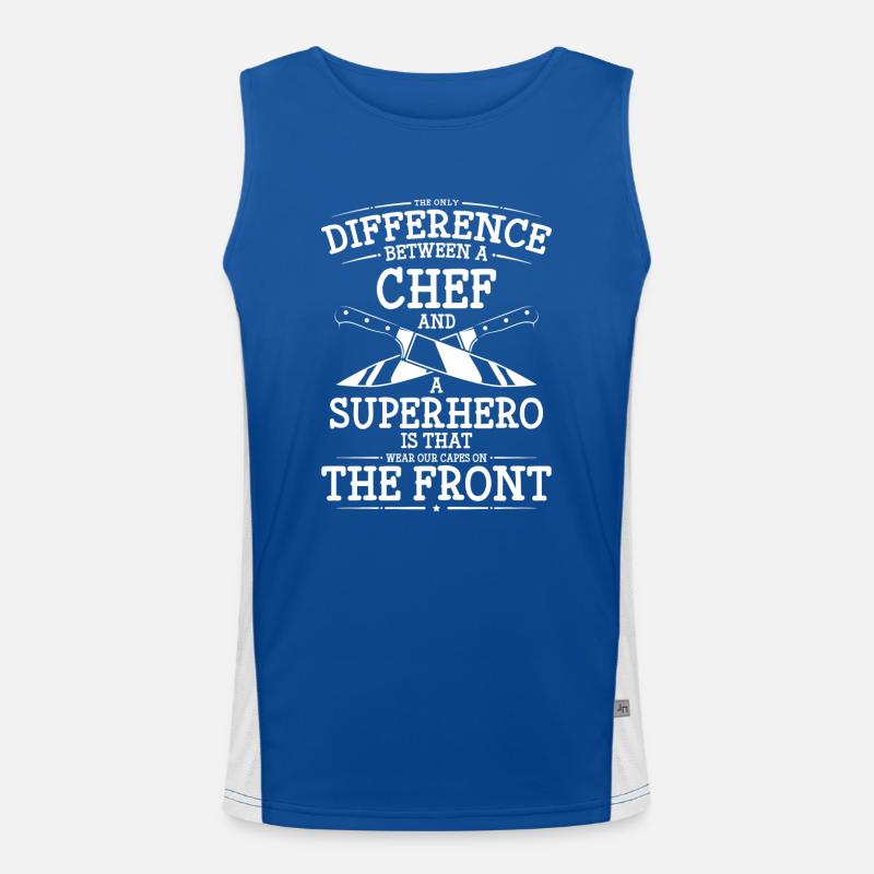 Hero rescuers help as role models Men's Functional Contrast Tank Top 