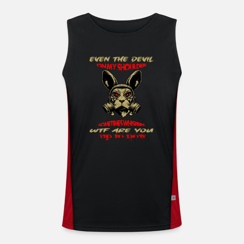 Bunny devil Funktionelles Kontrast-Tank Top für Männer 