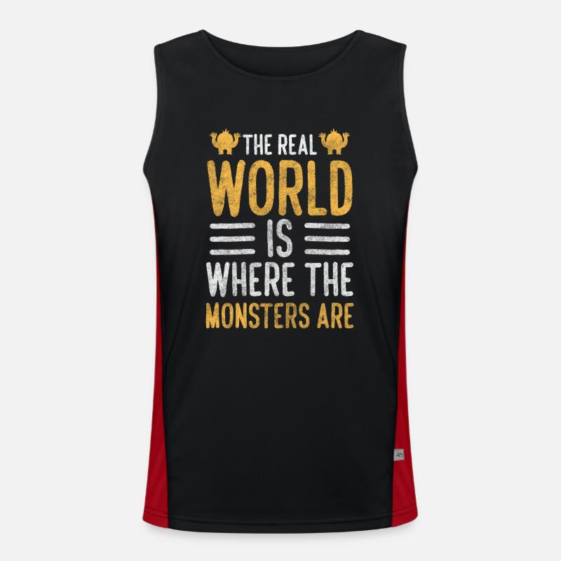 Monster creature disguise Men's Functional Contrast Tank Top 