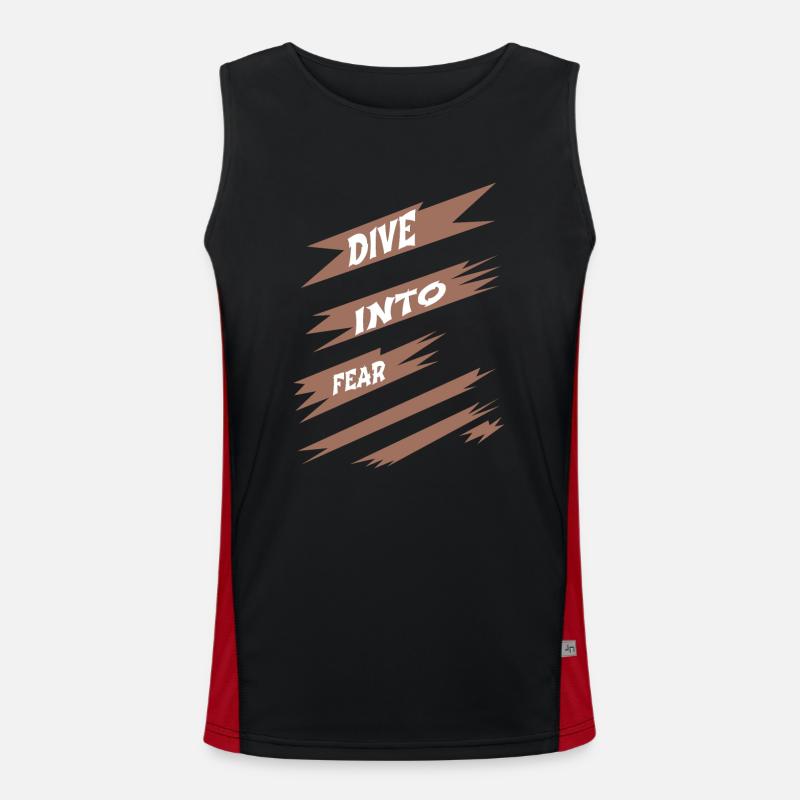 fun inner courage courage mindset Funktionelles Kontrast-Tank Top für Männer 