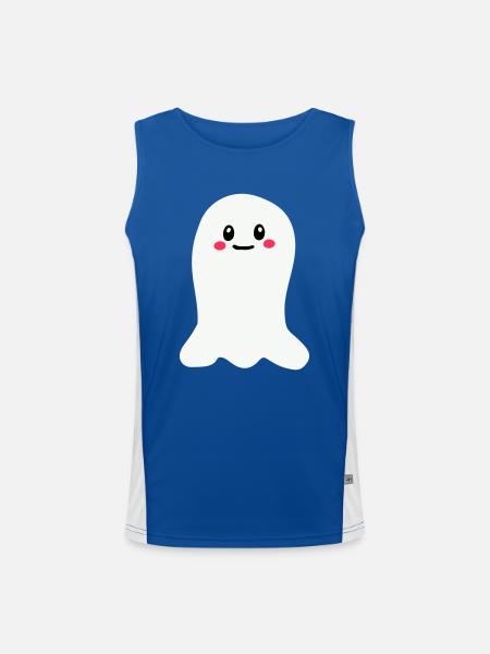 ghost - Funktionelles Kontrast-Tank Top für Männer  - Royal/Weiß - Vorne